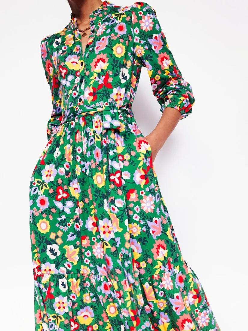 boden willow midi jersey dress 45% off Floral Tiered icg-eligible