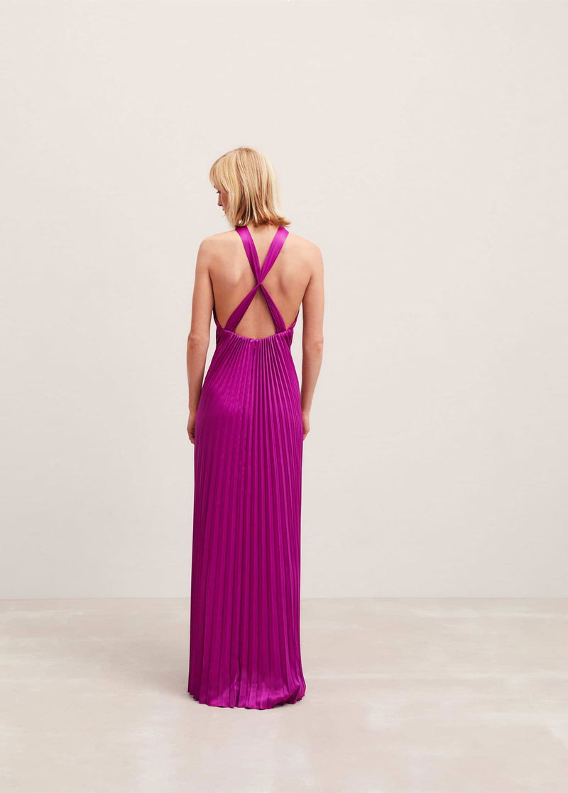 mango pleated halter neck dress Mango Pleated Halter Neck Midi Dress In Pastel Green - 30% Off