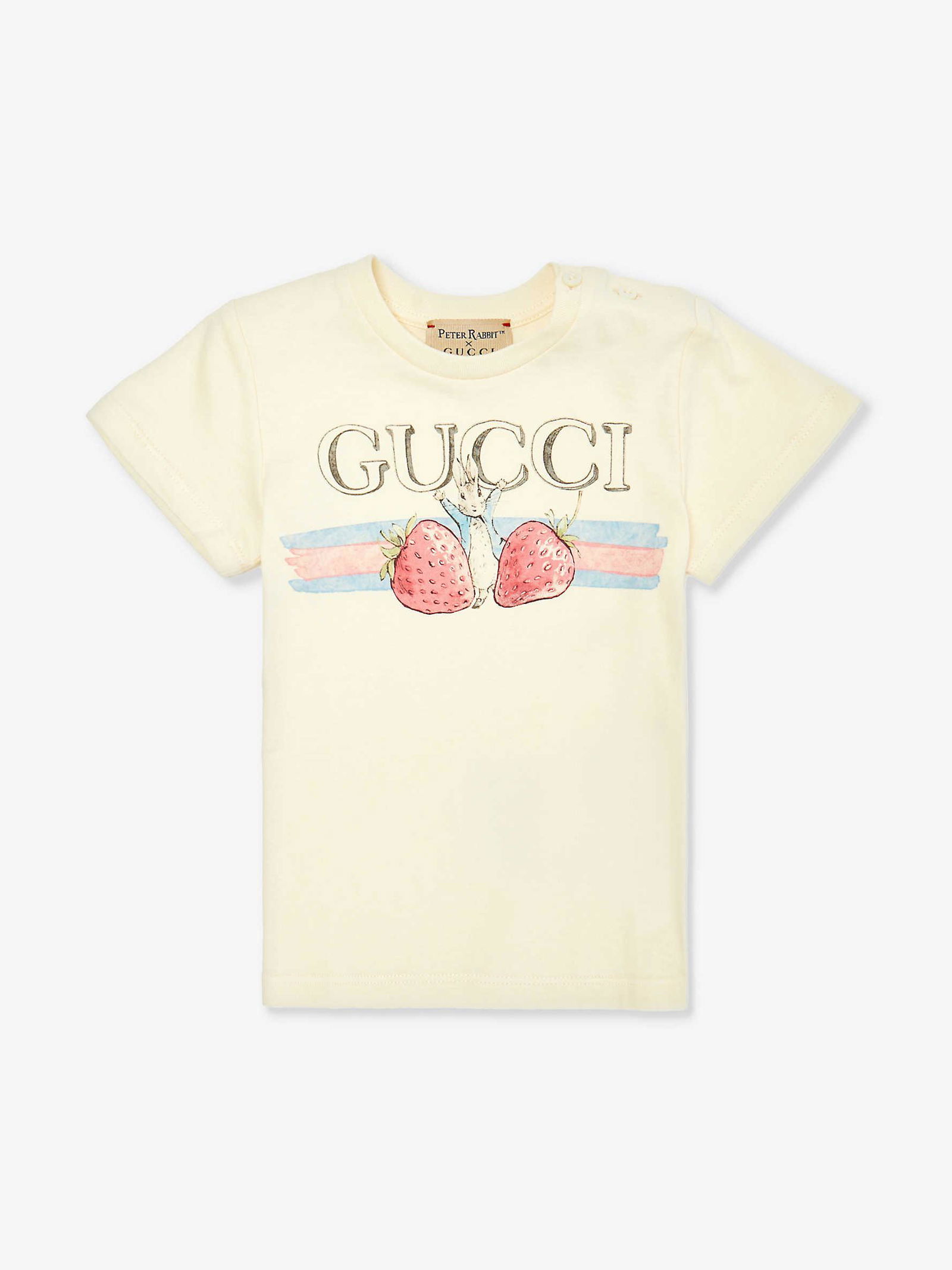 GUCCI Gucci X Peter Rabbit - Strawberry-Print Cotton-Jersey T-Shirt in ...