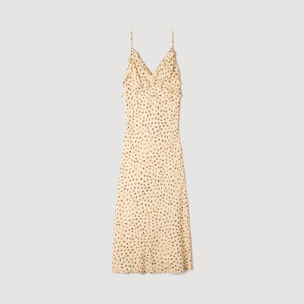 Sandro Flower Print Maxi Dress
