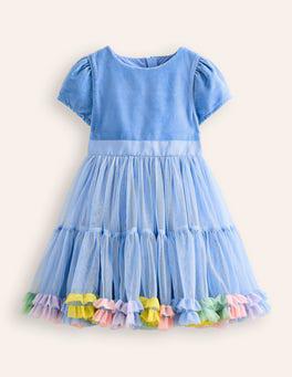 mini boden velvet tulle dress Velvet Tulle Occasion Dress-College Navy Hearts