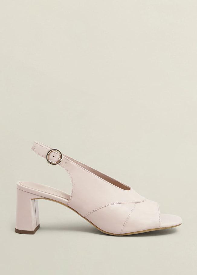 HOBBS Karina Leather Sandals in Pale Pink | endource