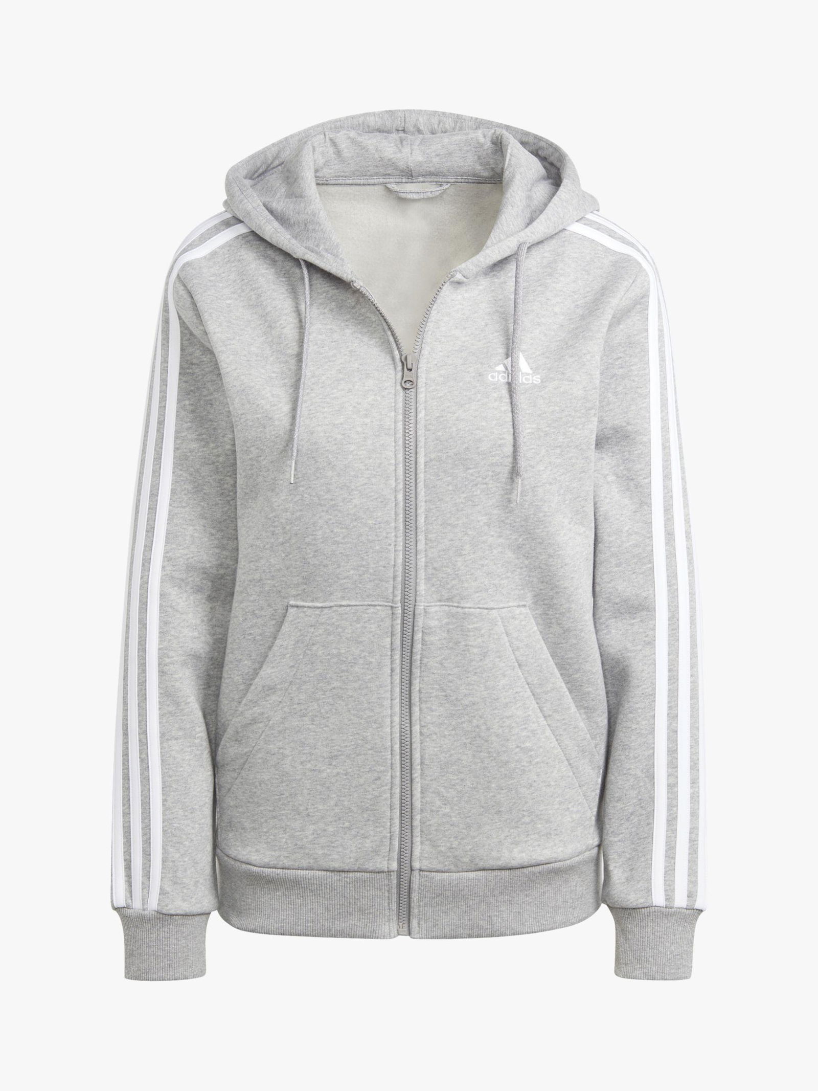 ADIDAS Essentials 3-Stripes Full-Zip Fleece Hoodie endource