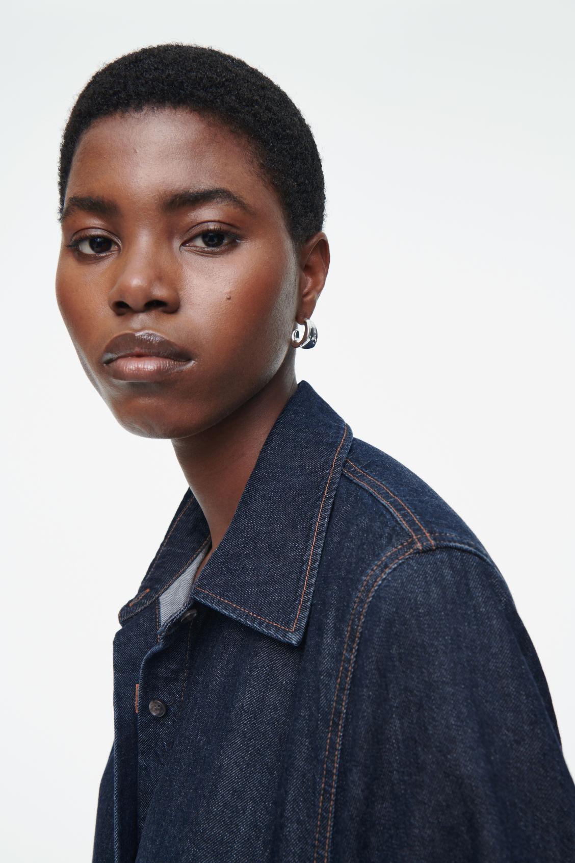 cos denim midi shirt dress COS Denim Midi Shirt Dress