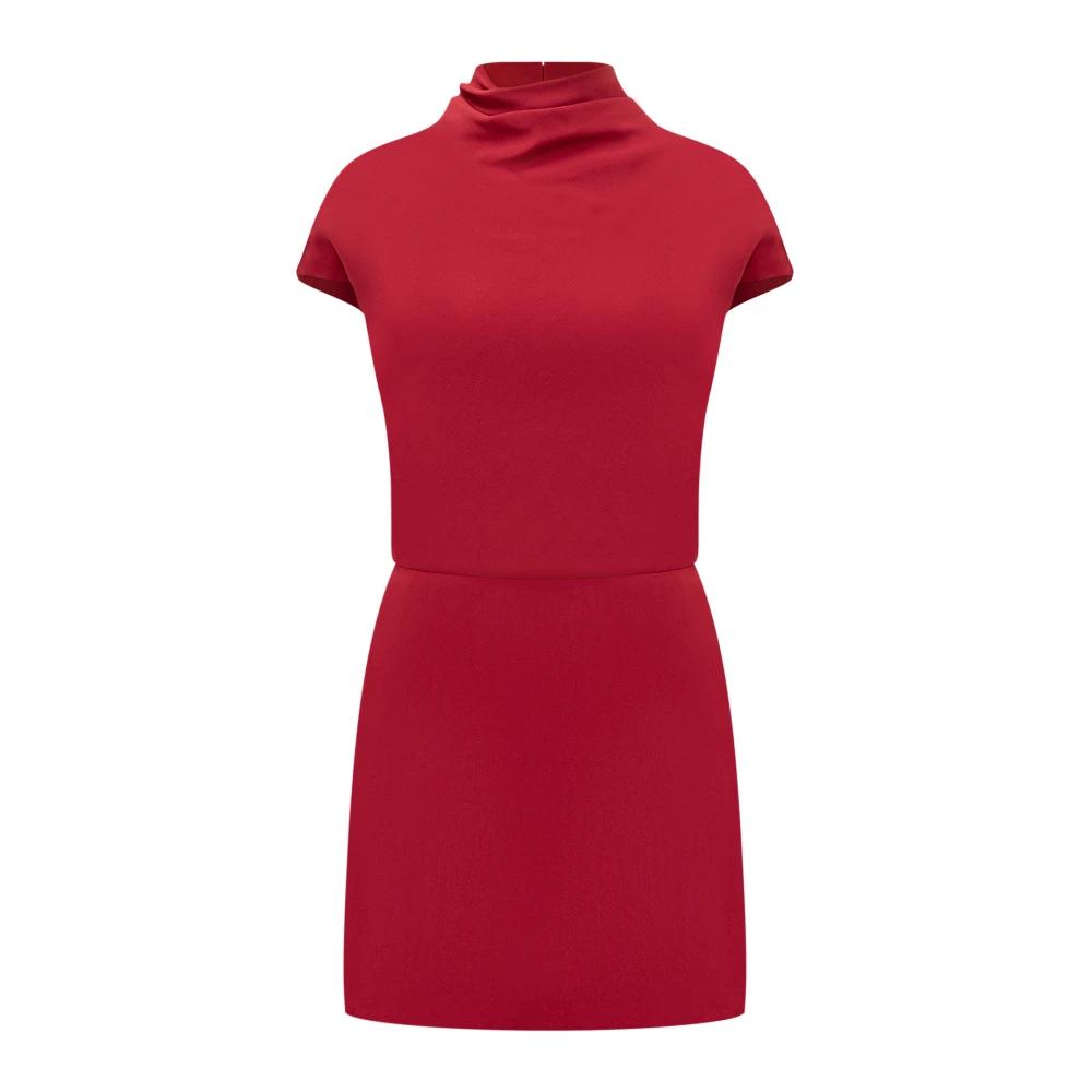 versace red mini dress Versace Jacquard Stretch Cotton-Jersey Mini Dress, Female, Red, 42