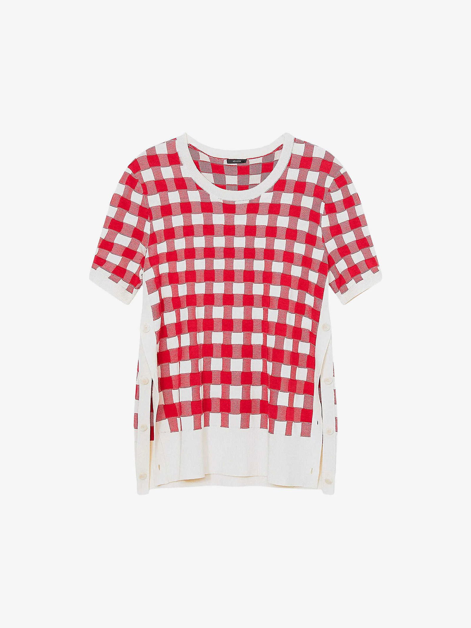 Vionnet Taupe Gingham Top