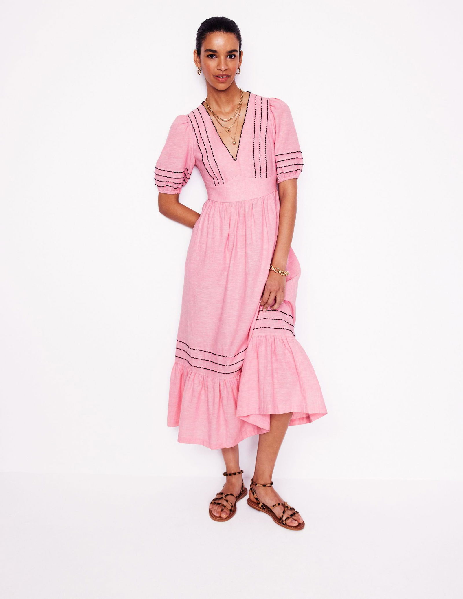 boden smocked linen shirt dress BODEN Smocked Jersey Shirt Dress