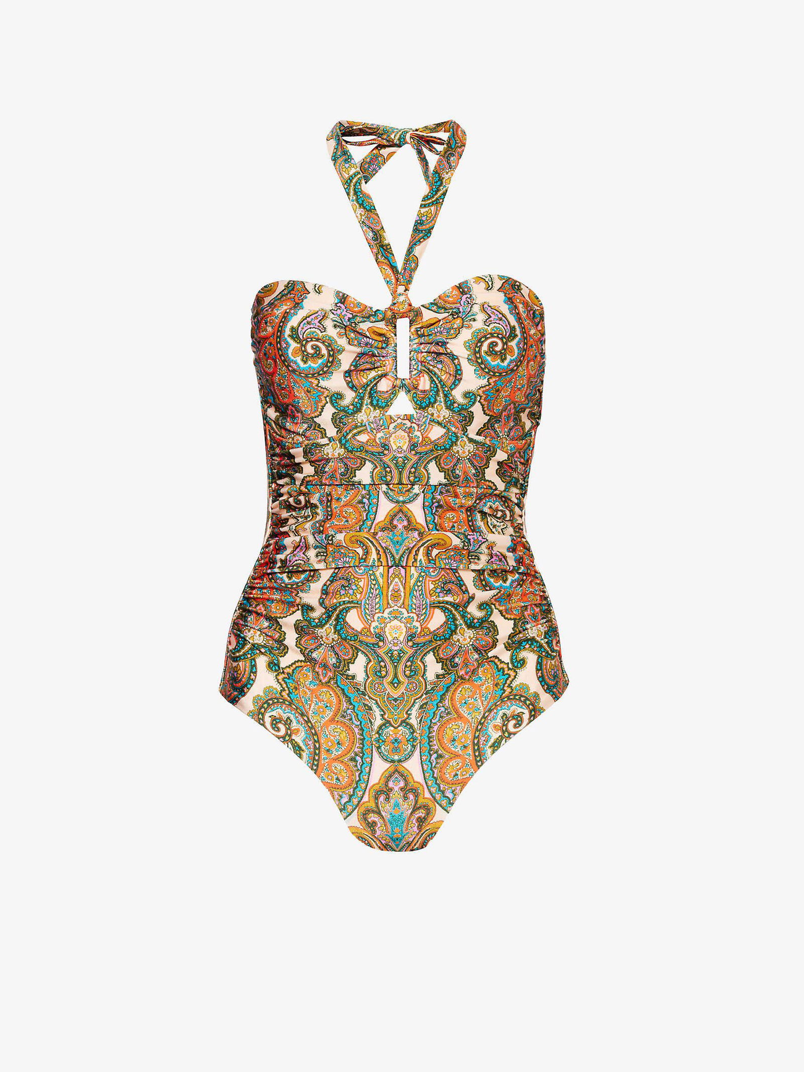 ZIMMERMANN Ottie Paisley-Pattern Swimsuit in Multi Paisley | Endource