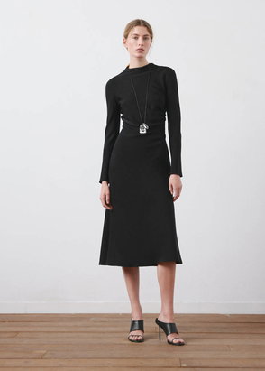 MANGO Round-Neck Knitted Dress | endource
