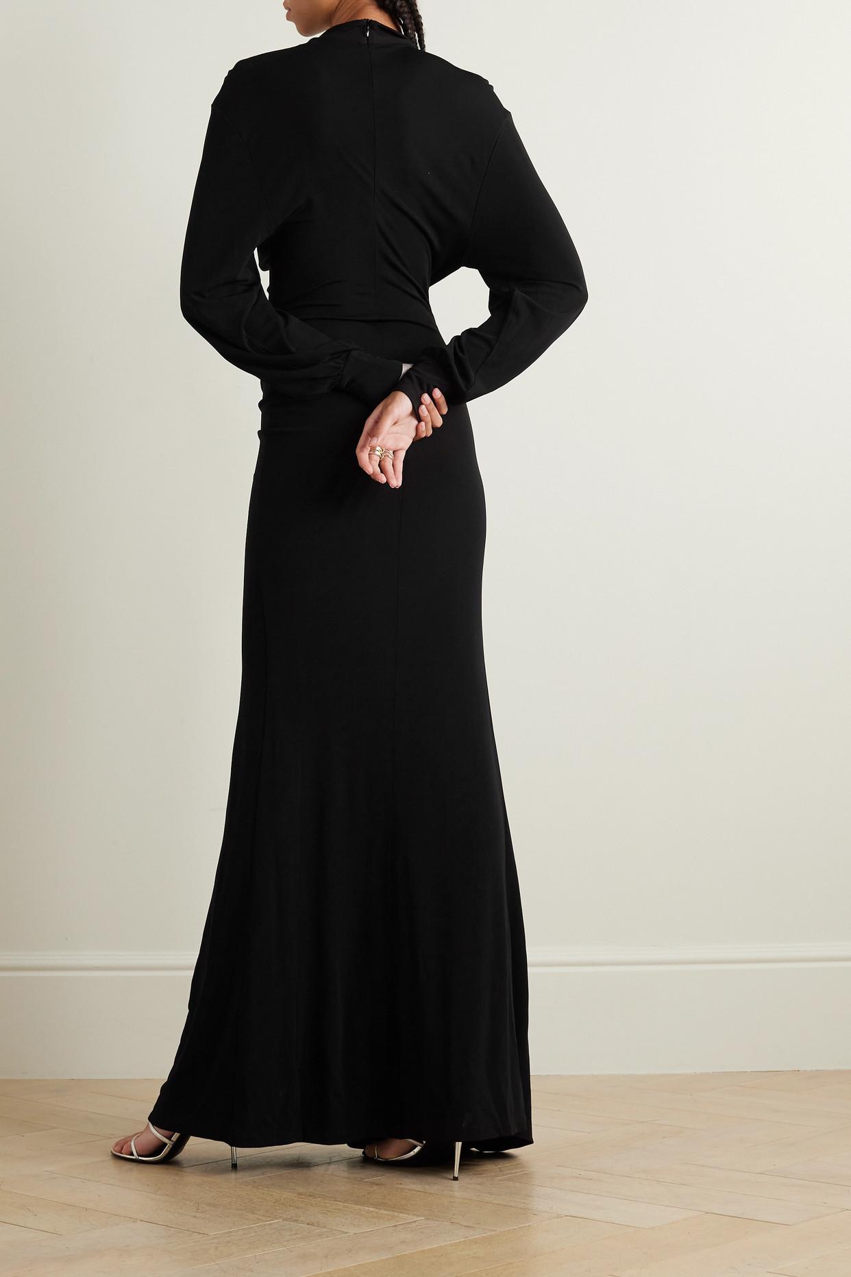 CHRISTOPHER ESBER Gathered Draped Jersey Maxi Dress | endource