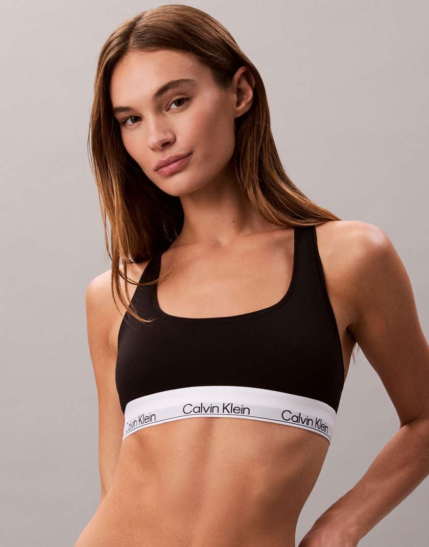 new tag Calvin Klein underlined bralette grey stripe .../XL main image 1
