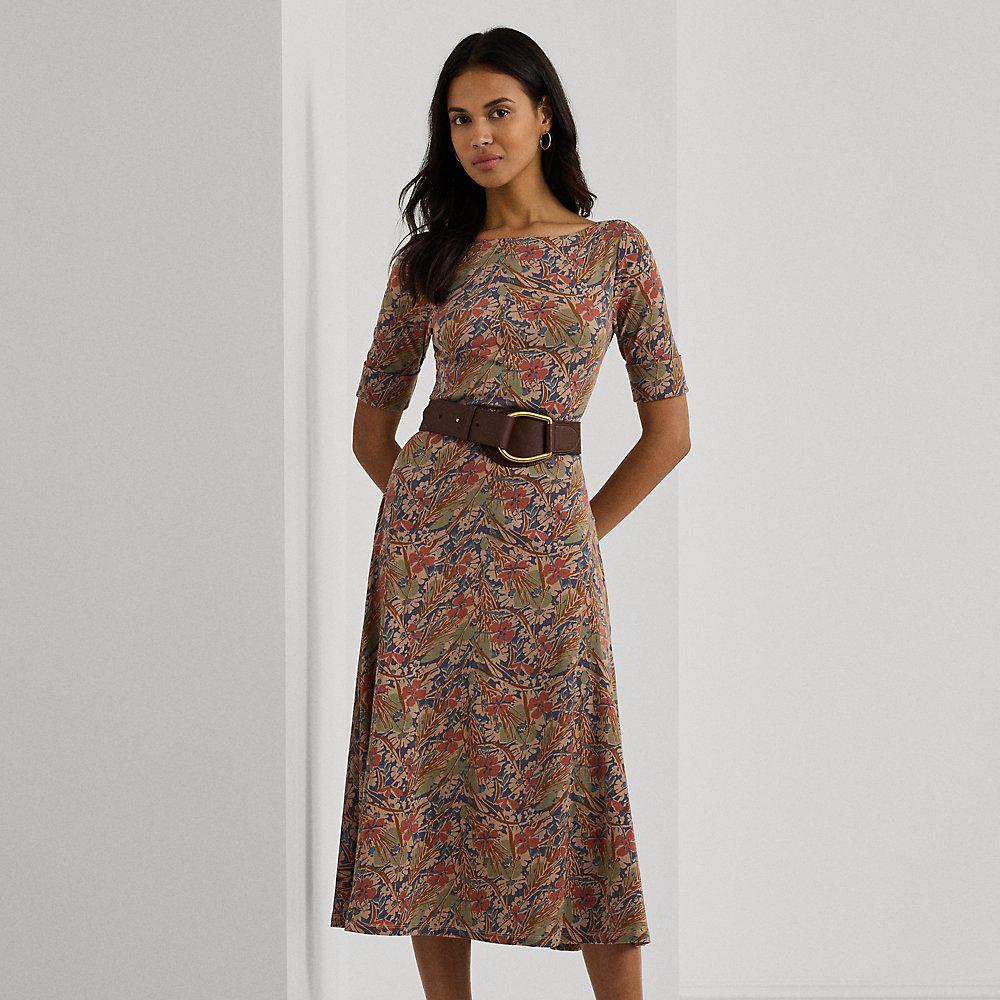 20% off LAUREN RALPH LAUREN Floral Cotton Midi Dress