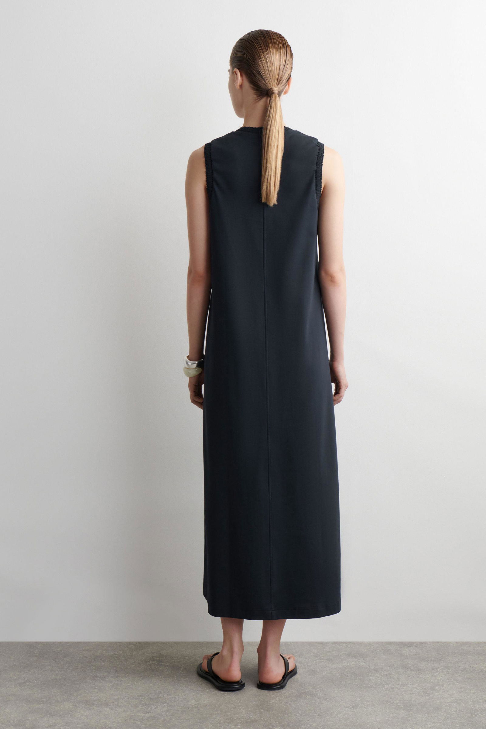 cos ruffled cotton midi dress COS Ruffled Cotton Midi Dress