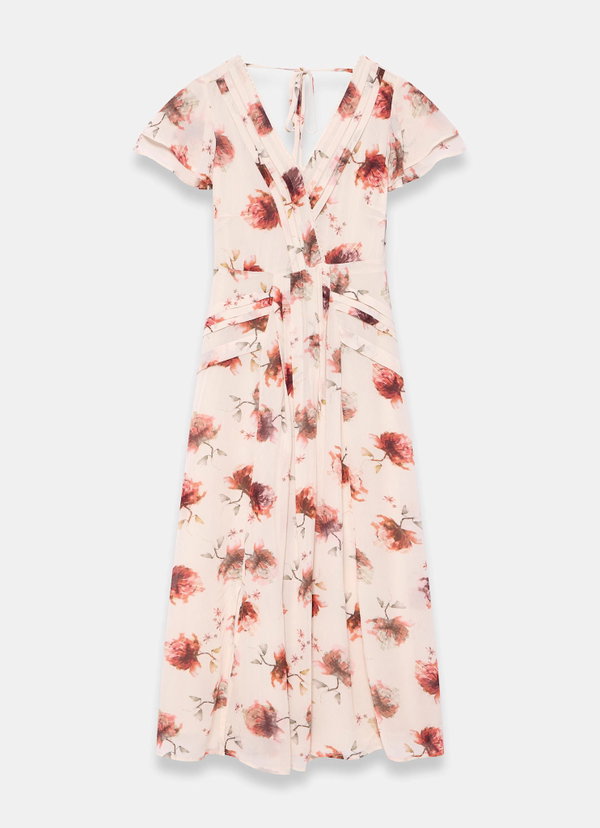 Mint Velvet Cream Floral Print Midi Dress