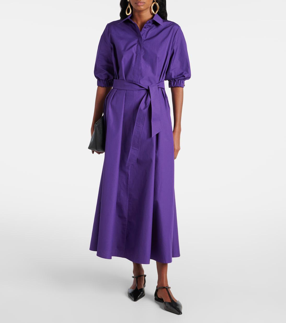 purple dress max Max Mara Long Georgette Dress In Purple - 50% Off