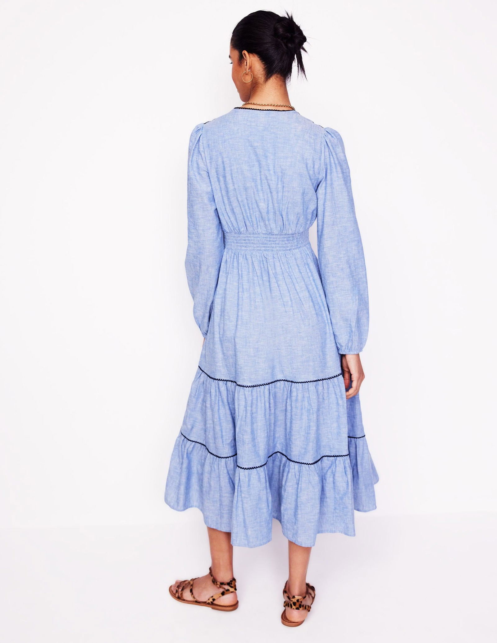 knee length dresses for ladies Ruched Jersey Midi Dress-Regal Purple, Peony Bloom main image 1