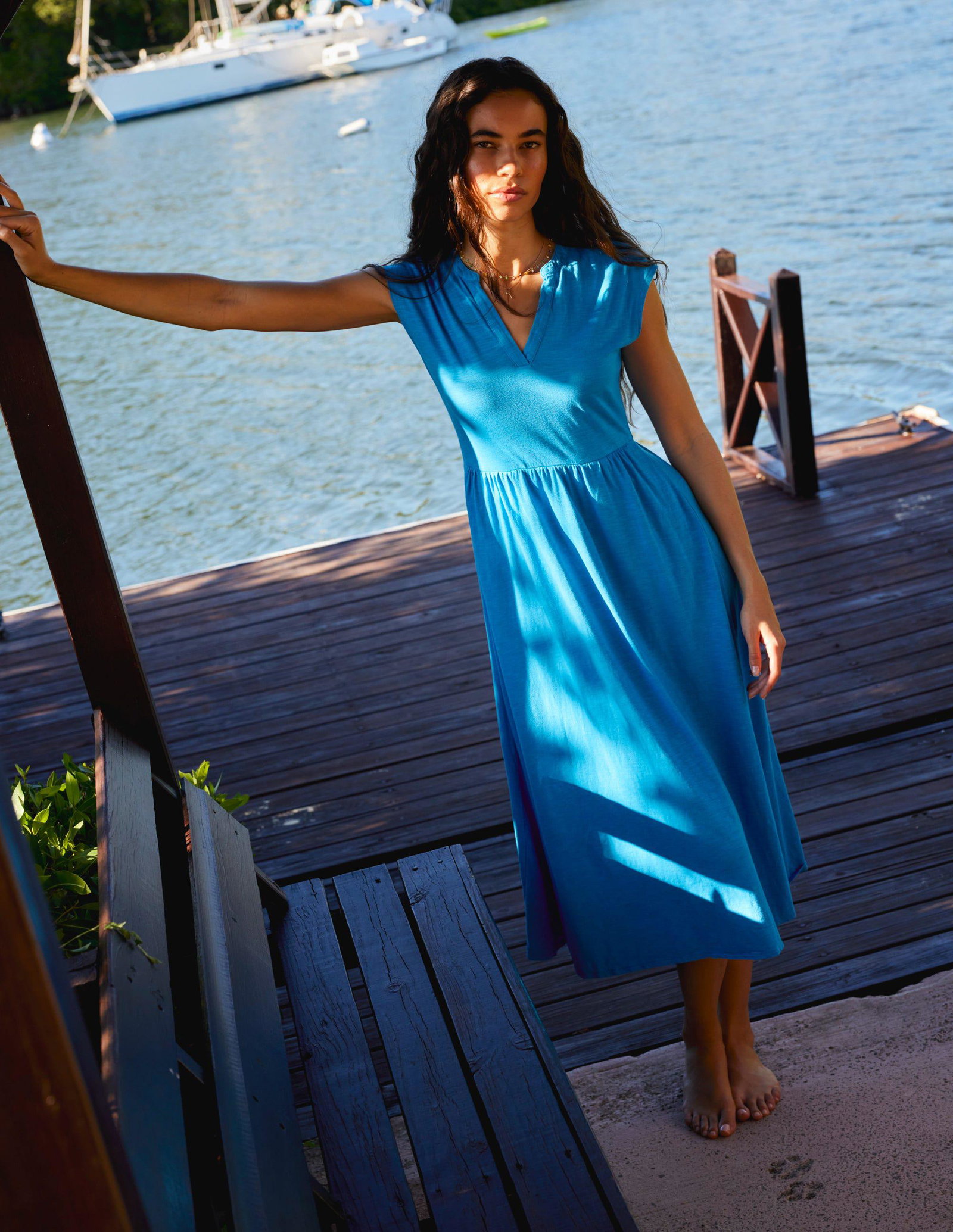 boden chloe jersey midi dress 30% off Notch top vincent