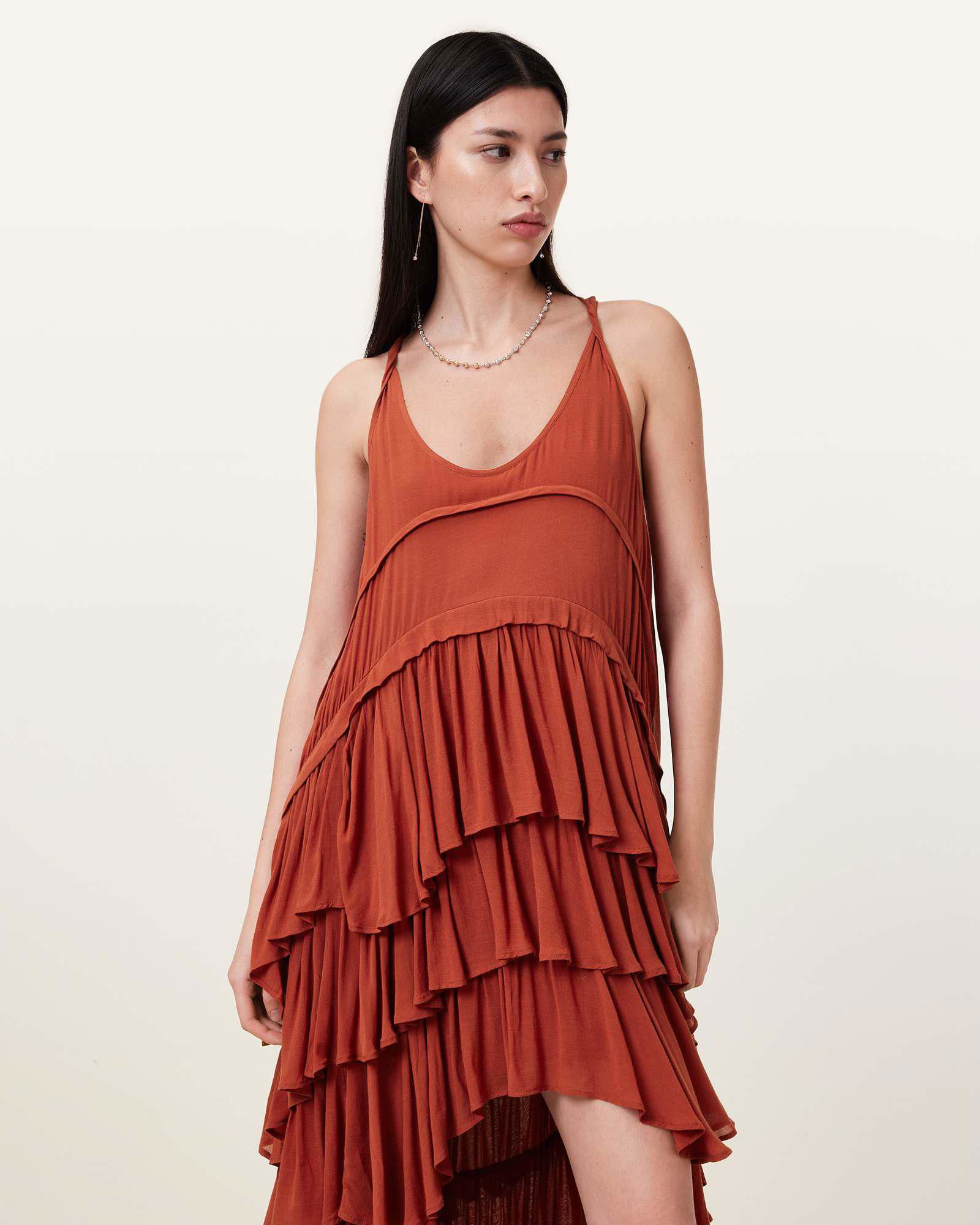coral maxi bridesmaid dress Caroline Coral Embellished Halter Neck Maxi Dress – Frock and Frill