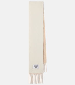 Cream-colored Acne Studios scarf with tonal stitching