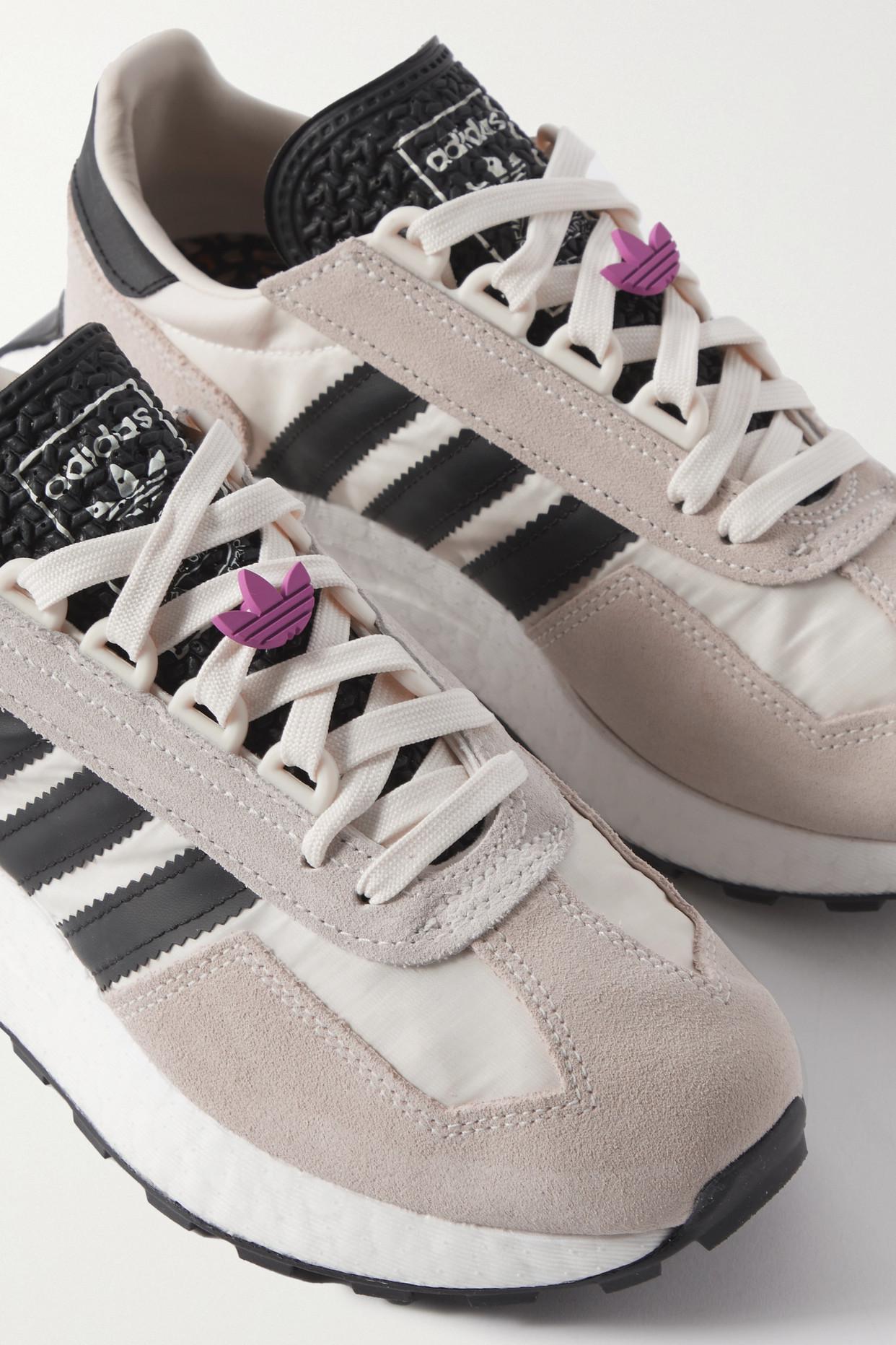 ADIDAS ORIGINALS Retropy E5 Leather-Trimmed Sneakers | endource