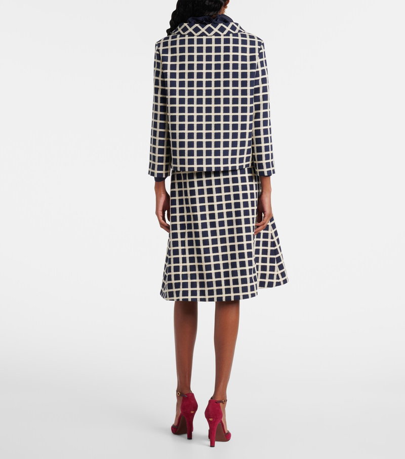 Valentino navy and white checkered suit set