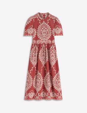 BODEN Laura Linen Embroidered Dress | endource