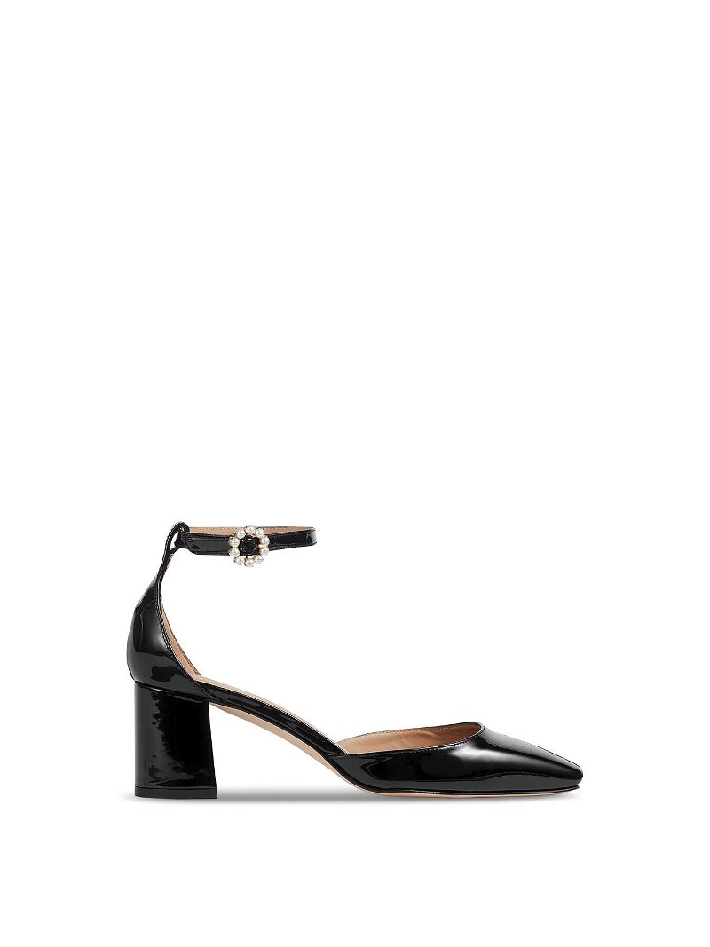 L.K. BENNETT Darling Patent Leather D'Orsay Courts in Black | Endource