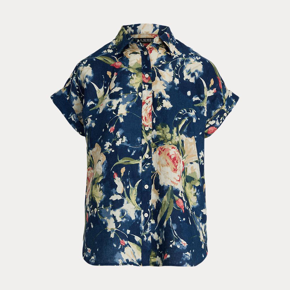 Lena | Women Relaxed Fit Floral Short Sleeve Summer Blouse