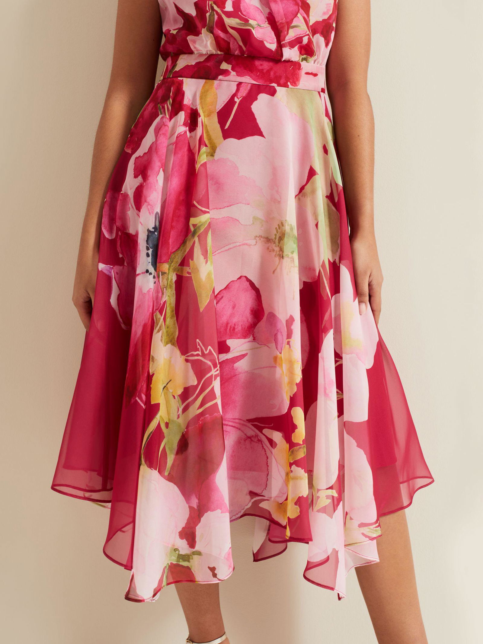PHASE EIGHT Petite Lucinda Floral Print Midi Dress | endource