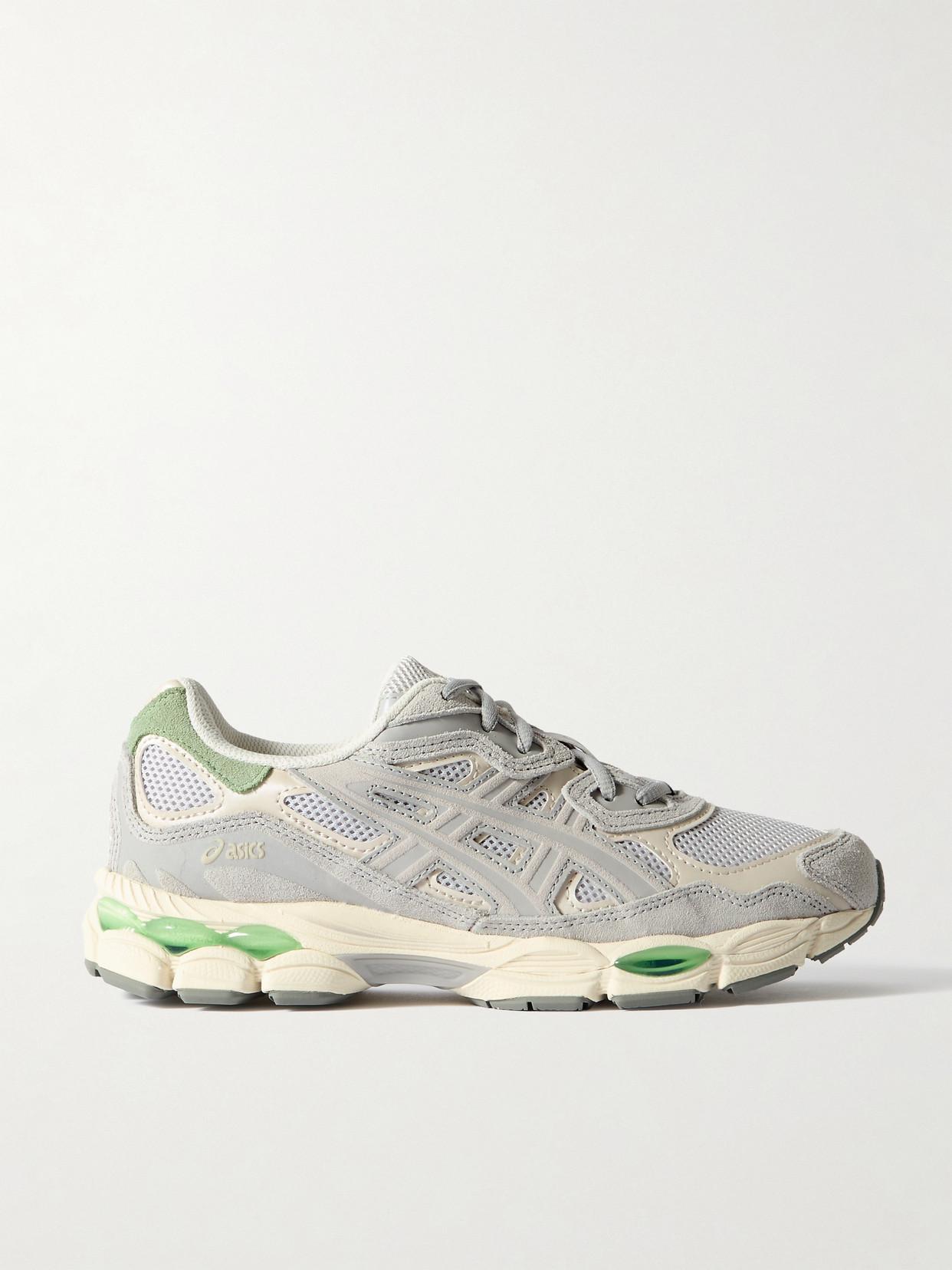 ASICS GEL-NYC Leather And Suede-Trimmed Mesh Sneakers endource