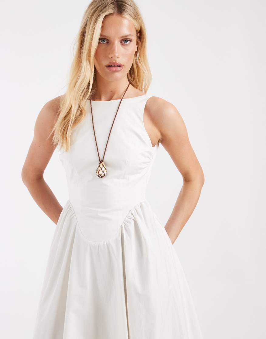 volume hem midi dress & Other Stories - Midi Dress - Women - Cotton/Spandex - 40 EU
