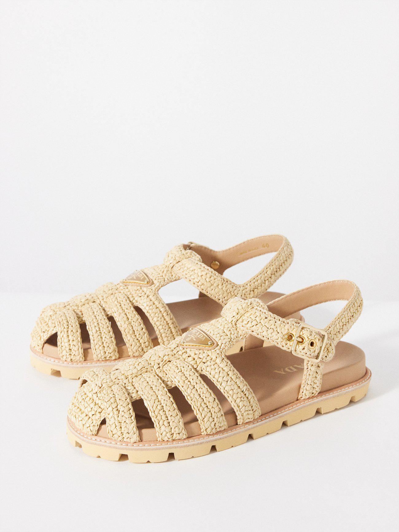 Prada Sandals Triangle Logo Fisherman Beige Suede Prada Fisherman Sandals in Beige Suede ref.JC2444938 (Sold  main image 2
