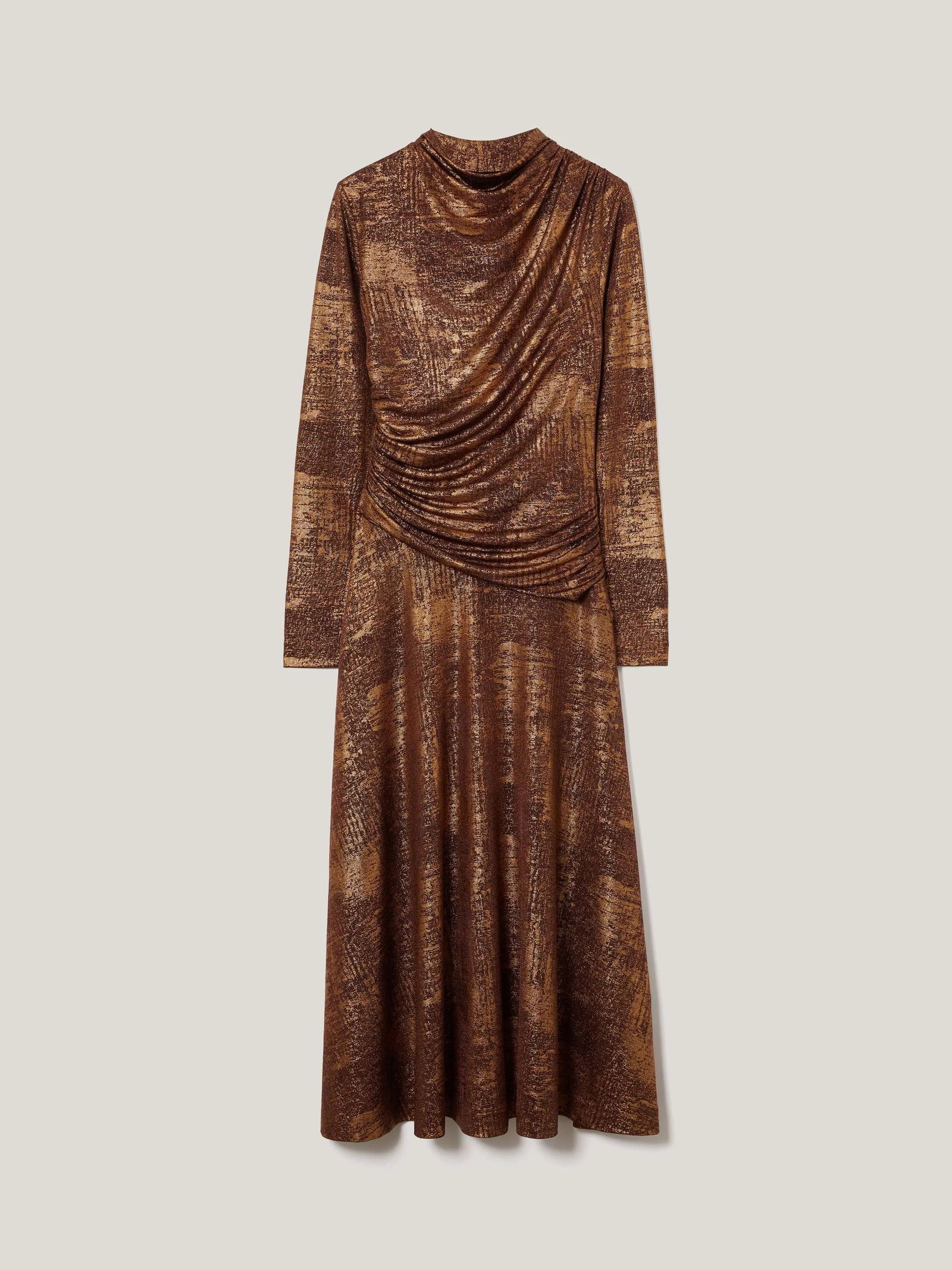 JIGSAW Brushed Metallic Draped Dress | endource