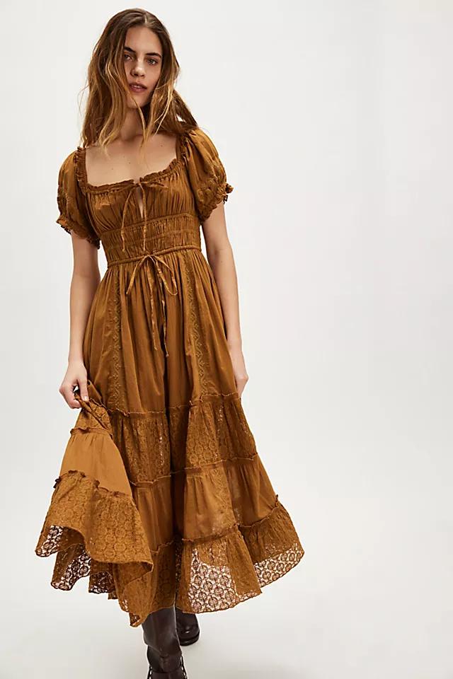 slim fit dress slacks Free People Falling Sun Midi Dress — 100% Cotton main image 1