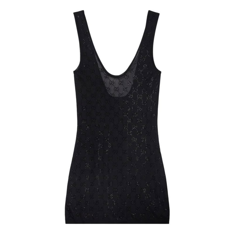 GUCCI GG Crystal Embroidered Dress | endource
