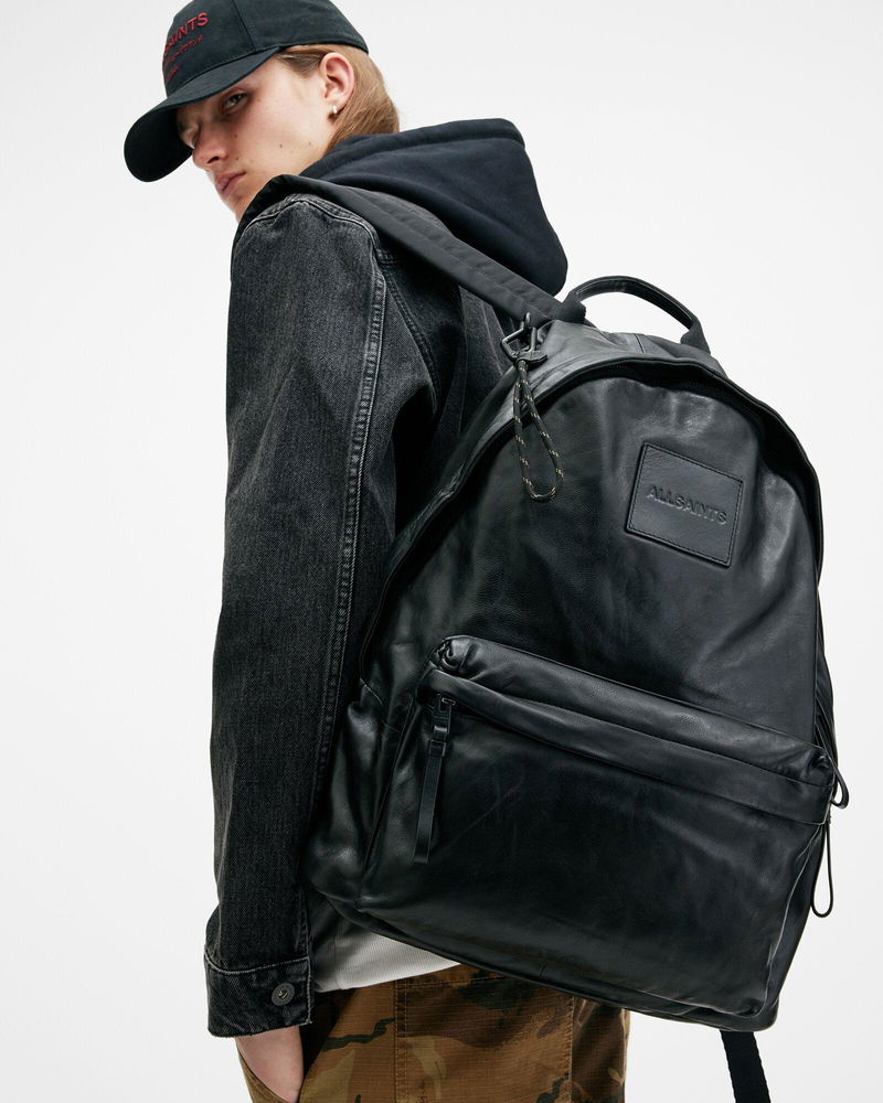ALLSAINTS Carabiner Embossed Leather Backpack endource