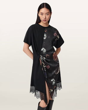 ALLSAINTS Lana Lace Trim Mini Dress | endource