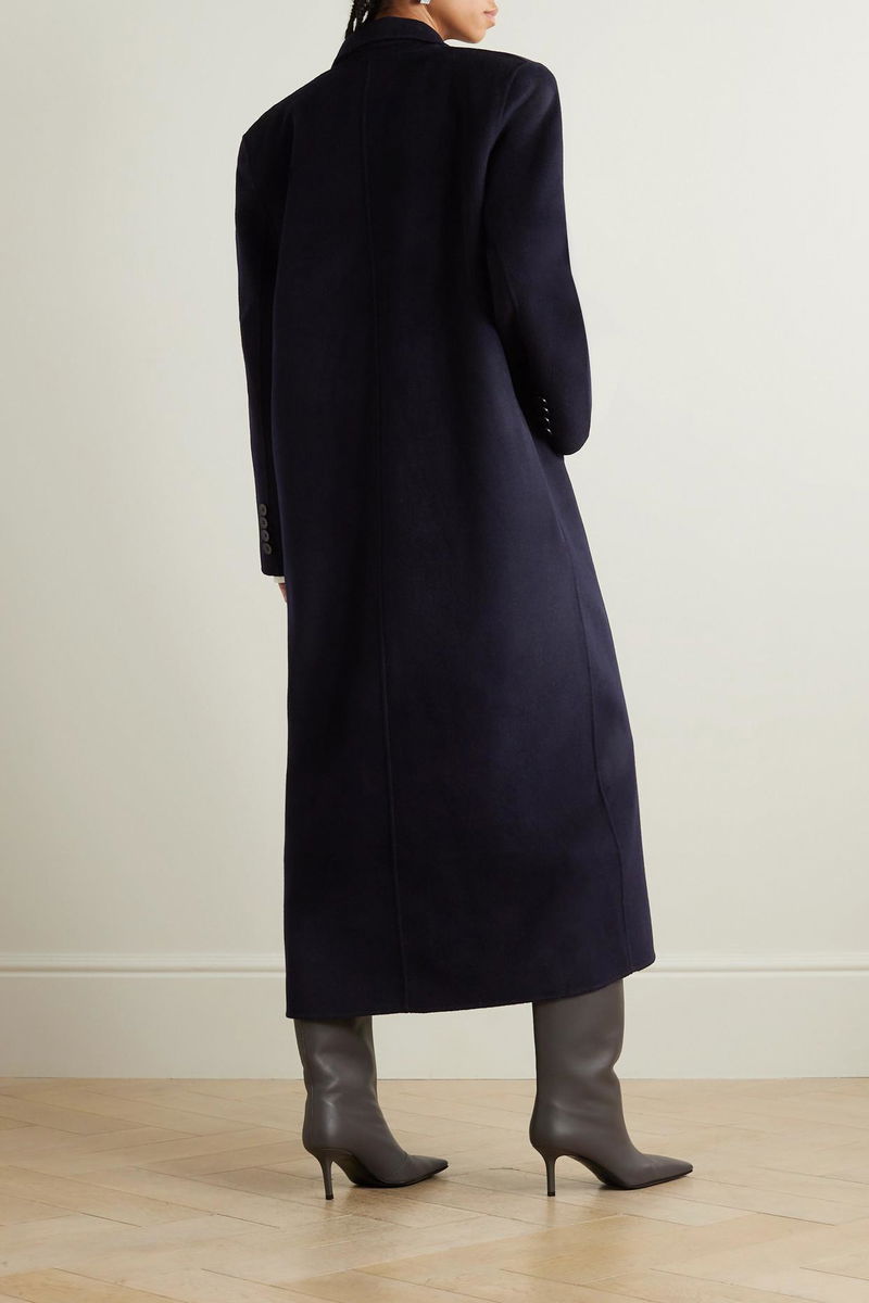 THE FRANKIE SHOP Gaia Oversized Double-Breasted Wool-Blend Felt