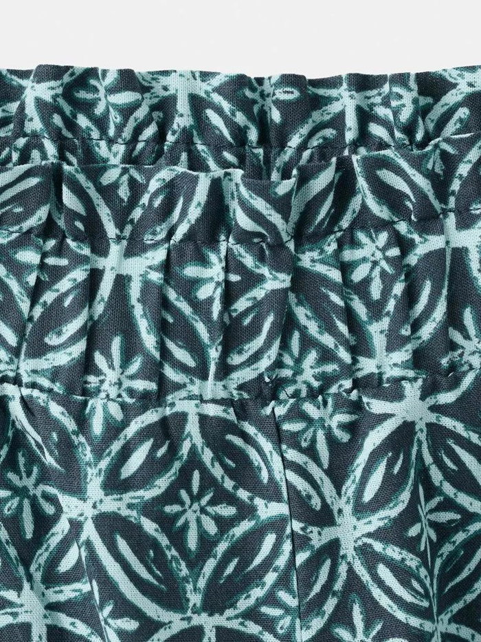 MANGO Kids' Geo Print Wide Leg Trousers | endource