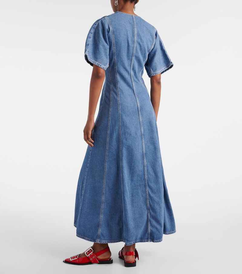 GANNI Denim Maxi Dress | endource
