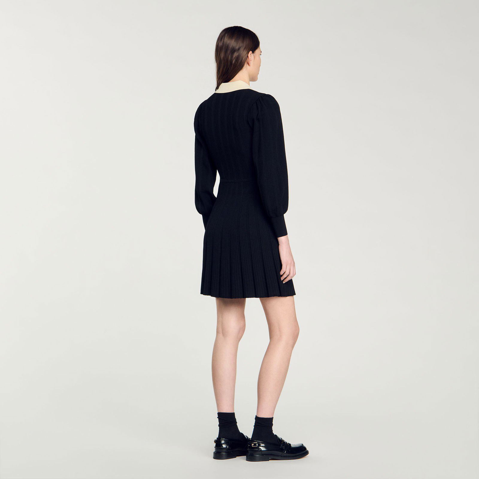 SANDRO Pleated Knit Dress | endource