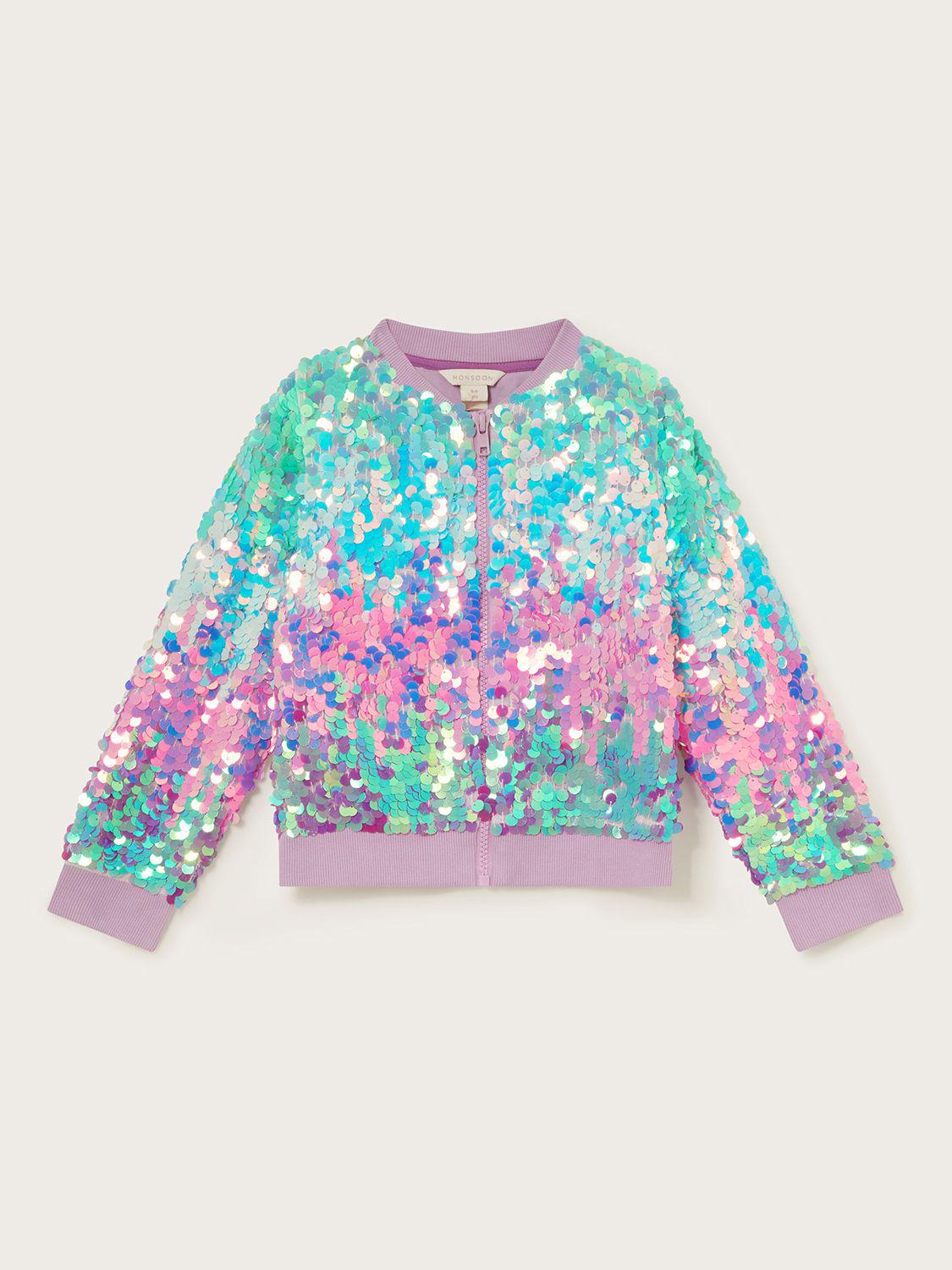 Monsoon Kids' Ombre Sequin Bomber Jacket endource