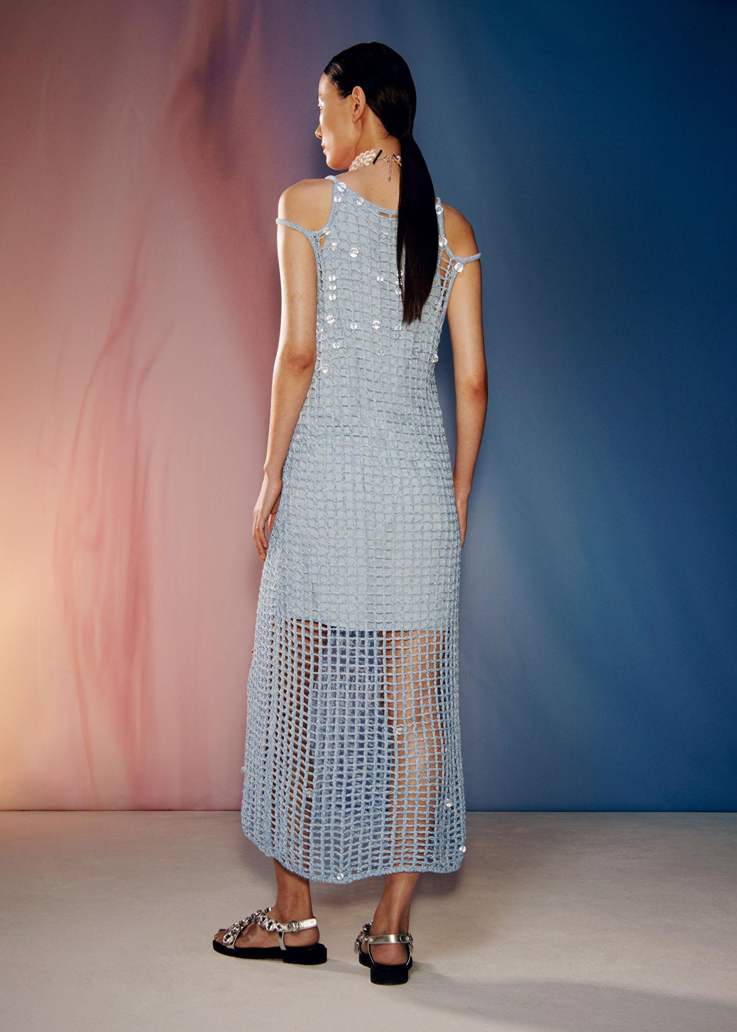 & OTHER STORIES Beaded Crochet Midi Dress | endource