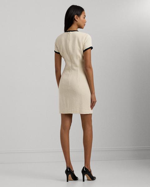 ralph lauren beige dress Ralph Lauren Melena Floral Wool-silk Dress - Womens - Vanilla Multi