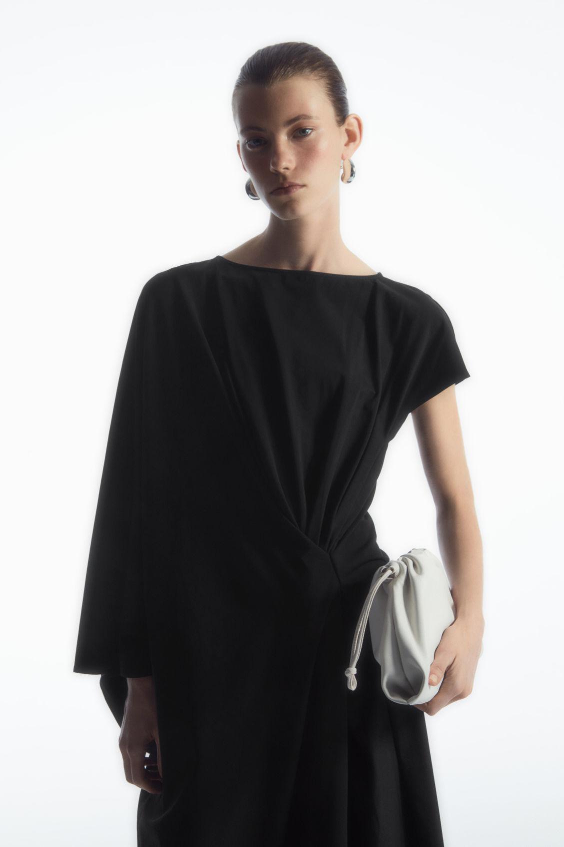 COS Draped Asymmetric Midi Dress