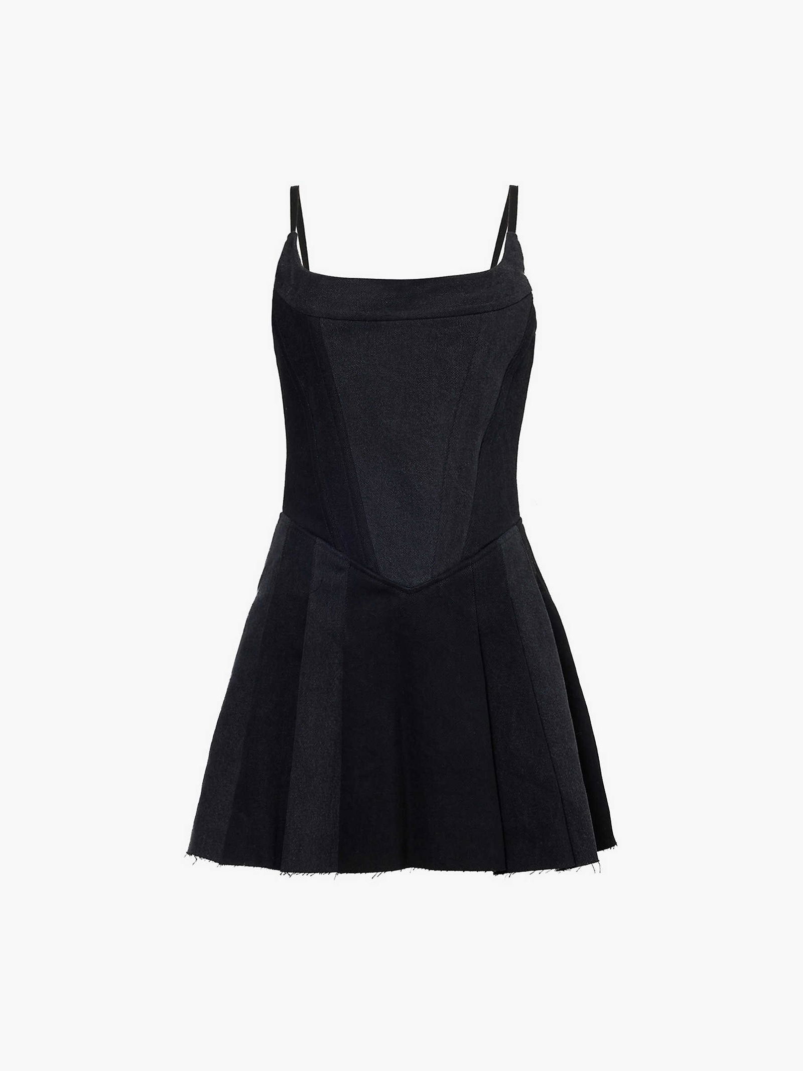 designer tweed dress Quincy making look Womens Simply Be Blue Size:32H Fabric:COTTON