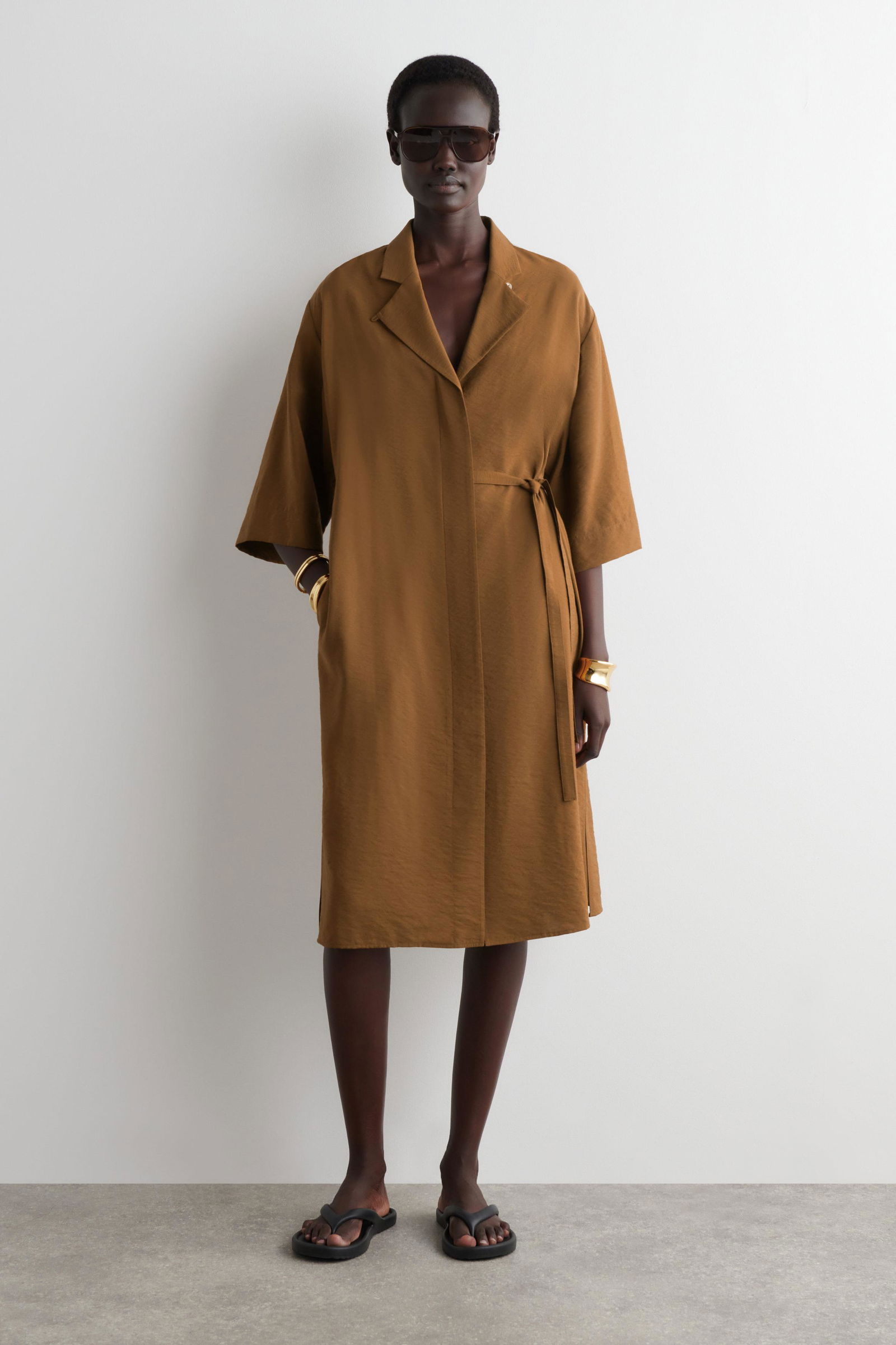 cos pleated a-line midi shirt dress Side-Belt Size:S USA Relaxed fit SubCat: BRAS Tears Of The Kingdom: