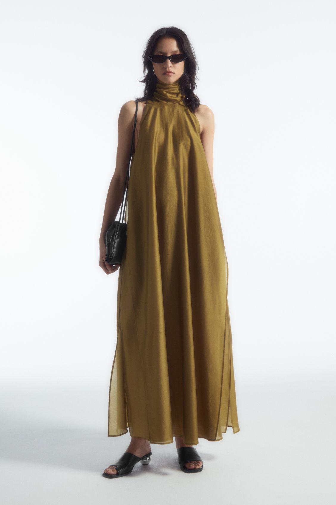 COS Halterneck A-Line Maxi Dress | endource
