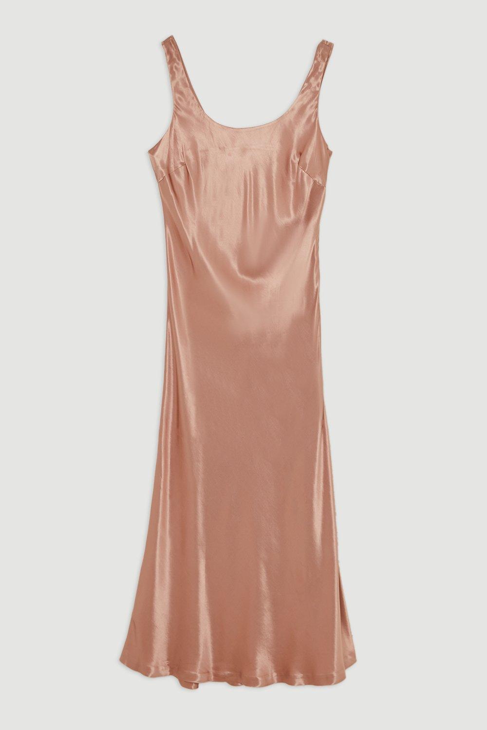 KAREN MILLEN Viscose Satin Strappy Maxi Dress endource