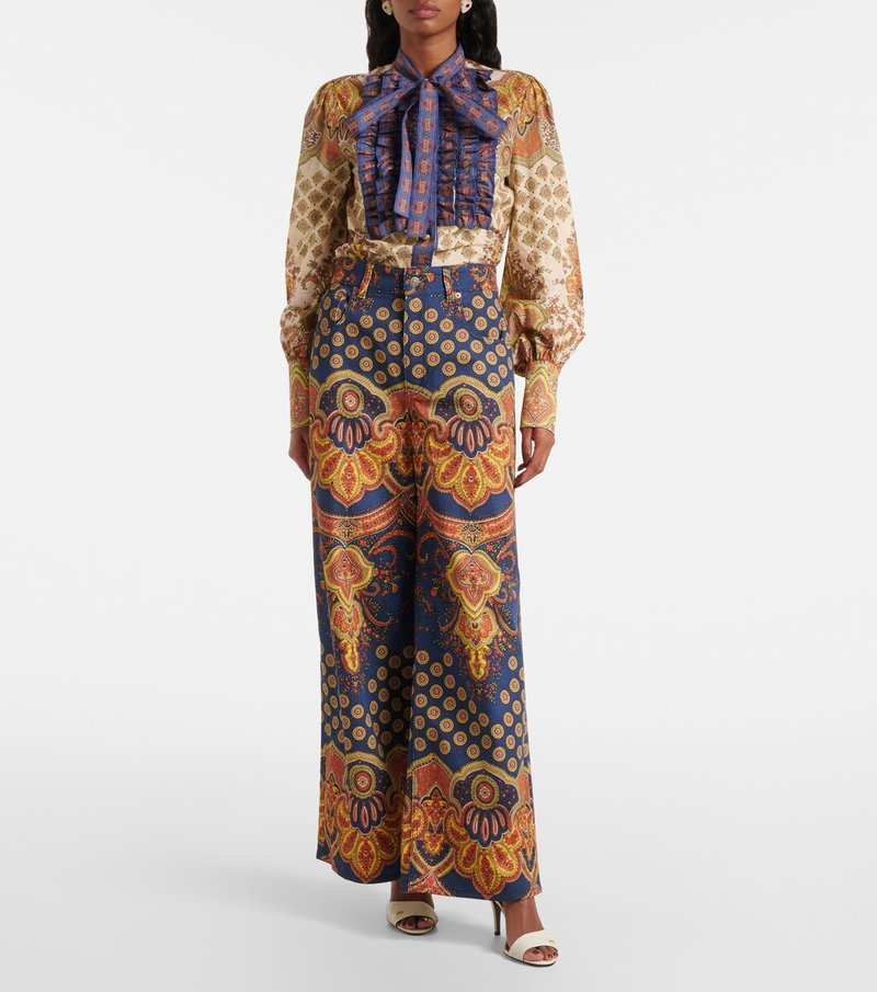 Valentino paisley print blouse and wide-leg trousers